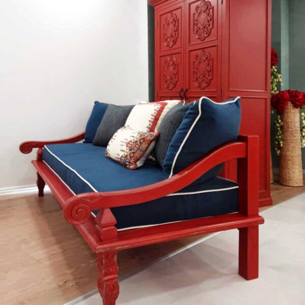 Red Wooden Sofa